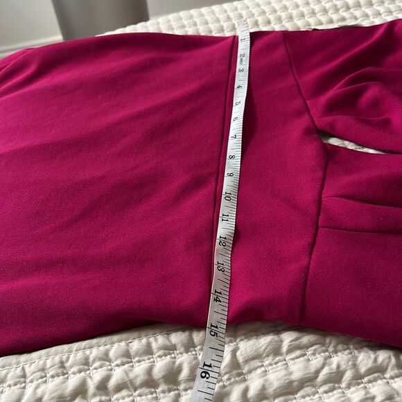 Katie May Edgy One Shoulder Dress Fuchsia Pink Size Large - Picture 7 of 13